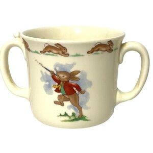 Royal Doulton “Bunnykins” English Fine Bine China Double Handle Mug